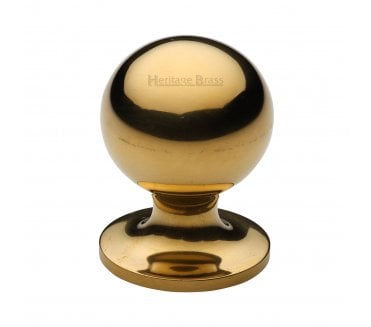 Heritage Brass C8321 Ball Design Cabinet Knobs - Unlacquered Brass
