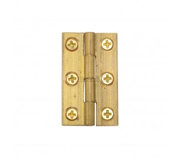 Heritage Brass Cabinet Hinges 38x22mm- Natural Brass (Pair)