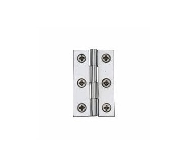 Heritage Brass Cabinet Hinges 38x22mm- Polished Chrome (Pair)
