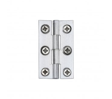 Heritage Brass Cabinet Hinges 38x22mm- Satin Chrome (Pair)