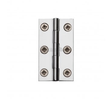 Heritage Brass Cabinet Hinges 51x28mm- Polished Chrome (Pair)