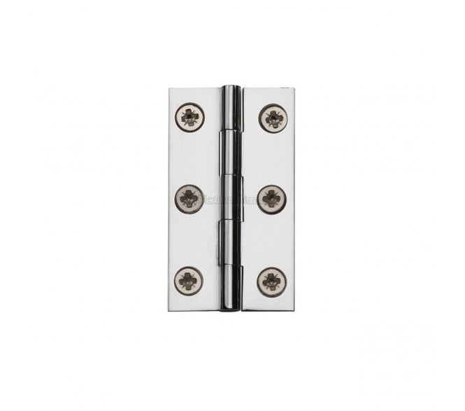 Heritage Brass Cabinet Hinges 51x28mm- Polished Chrome (Pair)