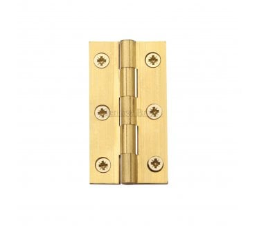 Heritage Brass Cabinet Hinges 64x35mm - Natural Brass (Pair)