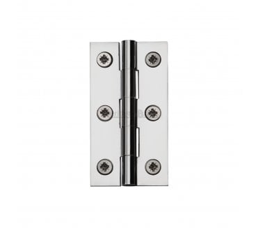 Heritage Brass Cabinet Hinges 64x35mm - Polished Chrome (Pair)