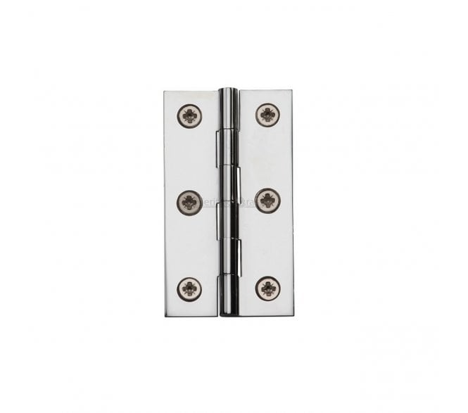 Heritage Brass Cabinet Hinges 64x35mm - Polished Chrome (Pair)