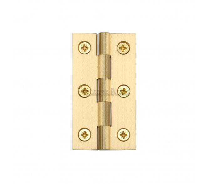 Heritage Brass Cabinet Hinges 64x35mm - Satin Brass (Pair)