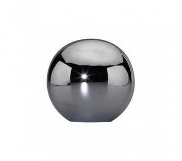 Heritage Brass Cabinet Knob Globe Design - Polished Chrome