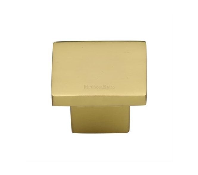 Heritage Brass Cabinet Knobs Classic Square Design - Polished Brass