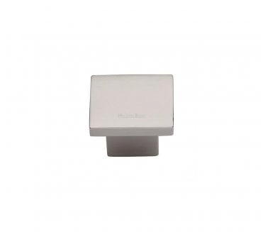 Heritage Brass Cabinet Knobs Classic Square Design - Polished Nickel