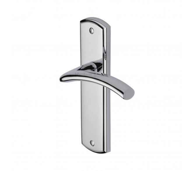 Heritage Brass Centaur Door Handles On Backplate - Polished Chrome