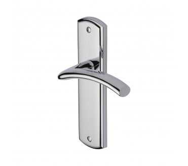 Heritage Brass Centaur Door Handles On Backplate - Polished Chrome