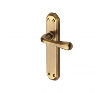 Heritage Brass Charlbury Door Handles On Backplate - Antique Brass
