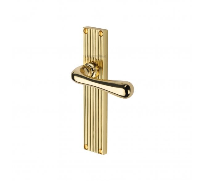 Heritage Brass Charlbury On Reeded Backplate - Polished Brass