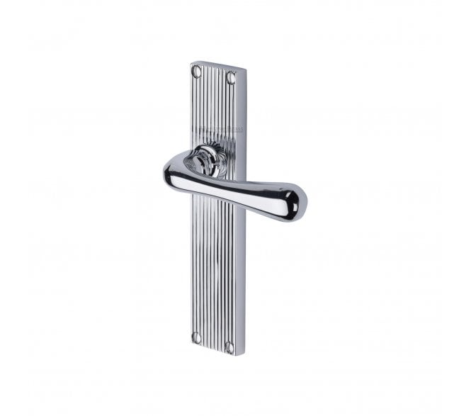 Heritage Brass Charlbury On Reeded Backplate - Polished Chrome