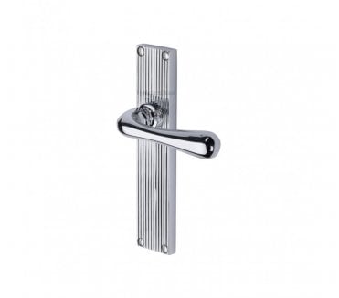 Heritage Brass Charlbury On Reeded Backplate - Polished Chrome