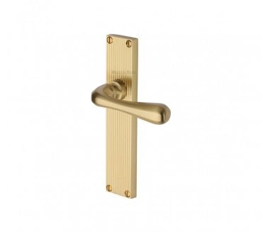 Heritage Brass Charlbury On Reeded Backplate - Satin Brass