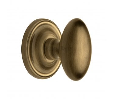 Heritage Brass Chelsea Oval Mortice Knobs - Antique Brass