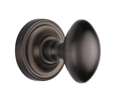 Heritage Brass Chelsea Oval Mortice Knobs - Matt Bronze
