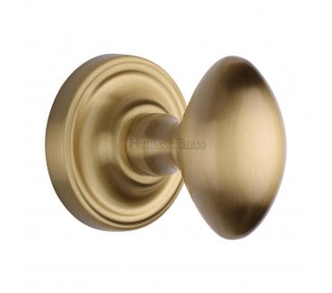 Heritage Brass Chelsea Oval Mortice Knobs - Satin Brass
