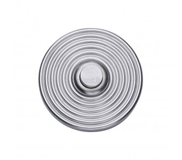 Heritage Brass Circular Reeded Bell Push - Satin Chrome