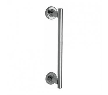 Heritage Brass Classic Door Pull Handles On Round Rose - Polished Chrome