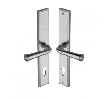 Heritage Brass Colonial Multipoint Lock Handles, 92mm Centres - Satin Chrome
