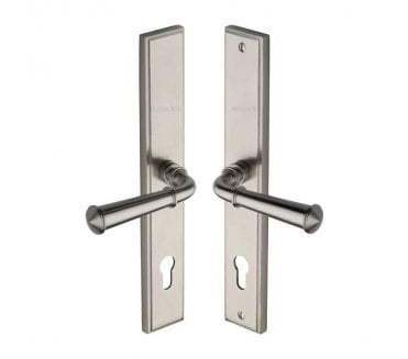 Heritage Brass Colonial Multipoint Lock Handles, 92mm Centres - Satin Nickel