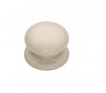 Heritage Brass Cream Crackle Porcelain Cabinet Knobs