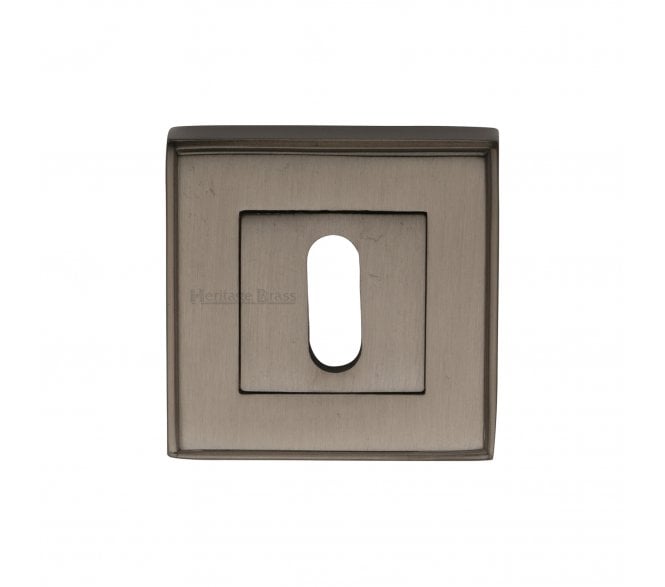 Heritage Brass DEC7000 Square Keyhole Escutcheon 54mm - Matt Bronze