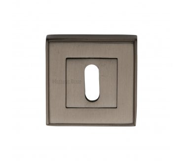 Heritage Brass DEC7000 Square Keyhole Escutcheon 54mm - Matt Bronze
