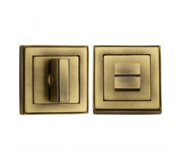 Heritage Brass DEC7030 Square Bath Turn & Release 54mm - Antique Brass