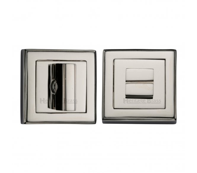 Heritage Brass DEC7030 Square Bath Turn & Release 54mm - Polished Nickel