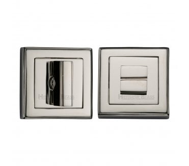 Heritage Brass DEC7030 Square Bath Turn & Release 54mm - Polished Nickel