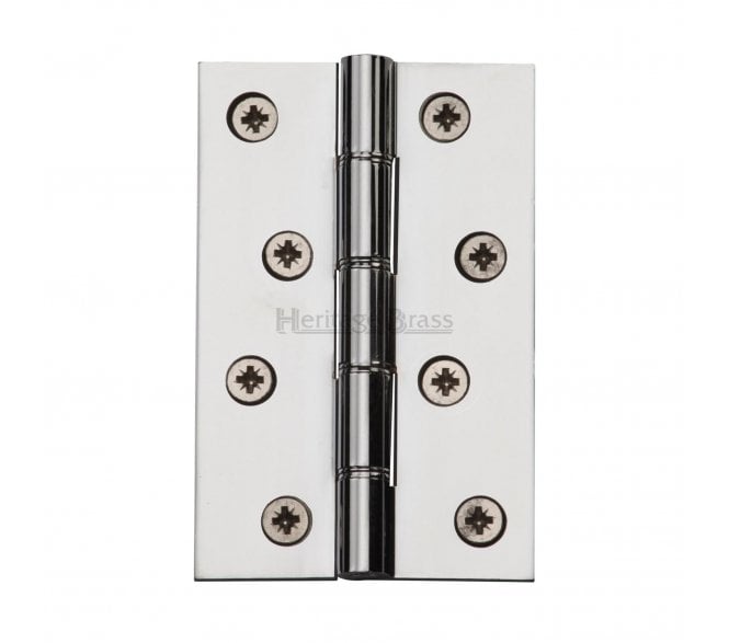 Heritage Brass DPBW Butt Hinges 102x67mm - Polished Chrome (Pair)
