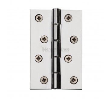 Heritage Brass DPBW Butt Hinges 102x67mm - Polished Chrome (Pair)