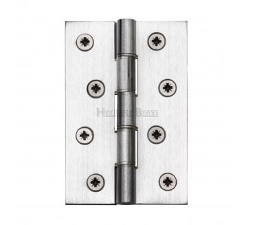 Heritage Brass DPBW Butt Hinges 102x67mm - Satin Chrome (Pair)