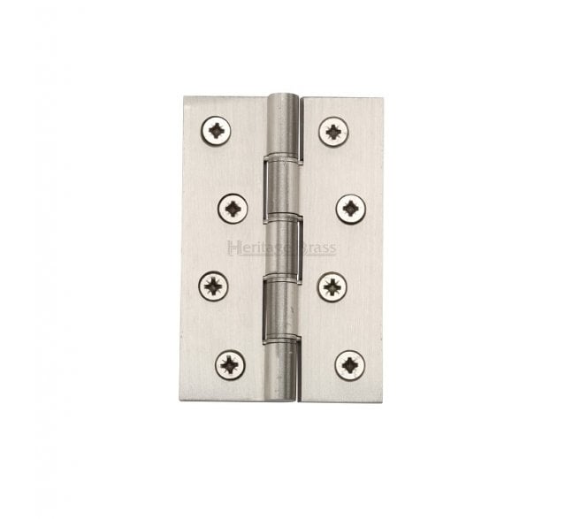 Heritage Brass DPBW Butt Hinges 102x67mm - Satin Nickel (Pair)