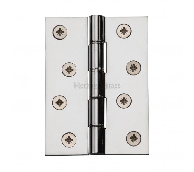 Heritage Brass DPBW Butt Hinges 102x76mm - Polished Chrome (Pair)