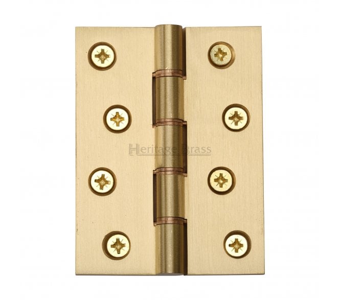 Heritage Brass DPBW Butt Hinges 102x76mm - Satin Brass (Pair)