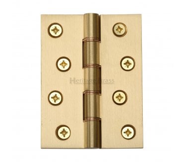 Heritage Brass DPBW Butt Hinges 102x76mm - Satin Brass (Pair)
