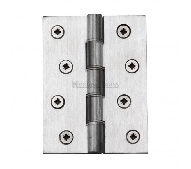 Heritage Brass DPBW Butt Hinges 102x76mm - Satin Chrome (Pair)