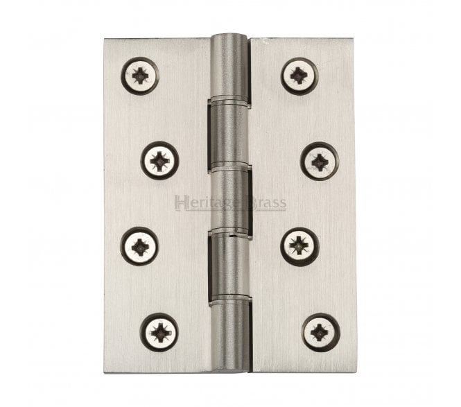Heritage Brass DPBW Butt Hinges 102x76mm - Satin Nickel (Pair)