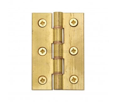 Heritage Brass DPBW Butt Hinges 76x51mm - Natural Brass (Pair)