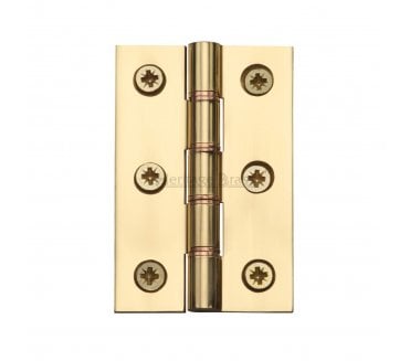 Heritage Brass DPBW Butt Hinges 76x51mm - Polished Brass (Pair)