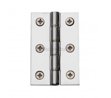 Heritage Brass DPBW Butt Hinges 76x51mm - Polished Chrome (Pair)