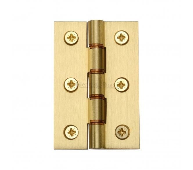 Heritage Brass DPBW Butt Hinges 76x51mm - Satin Brass (Pair)