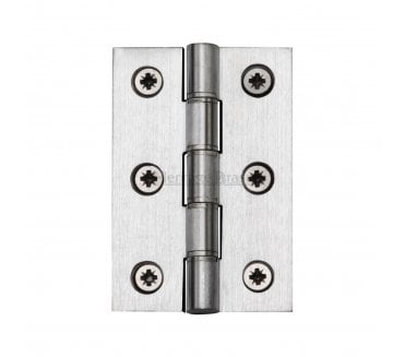 Heritage Brass DPBW Butt Hinges 76x51mm - Satin Chrome (Pair)