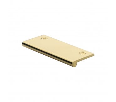 Heritage Brass EP Edge Pull Cabinet Handle 100mm - Polished Brass