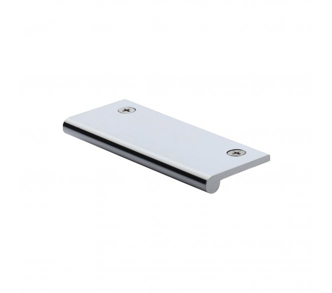 Heritage Brass EP Edge Pull Cabinet Handle 100mm - Polished Chrome
