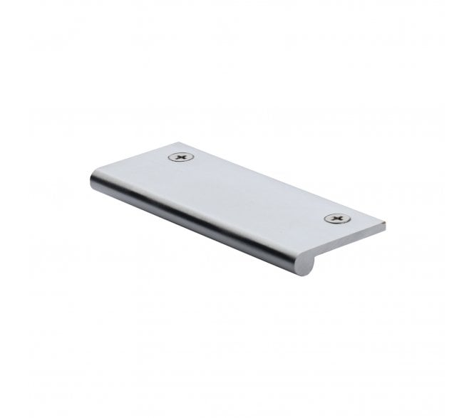 Heritage Brass EP Edge Pull Cabinet Handle 100mm - Satin Chrome